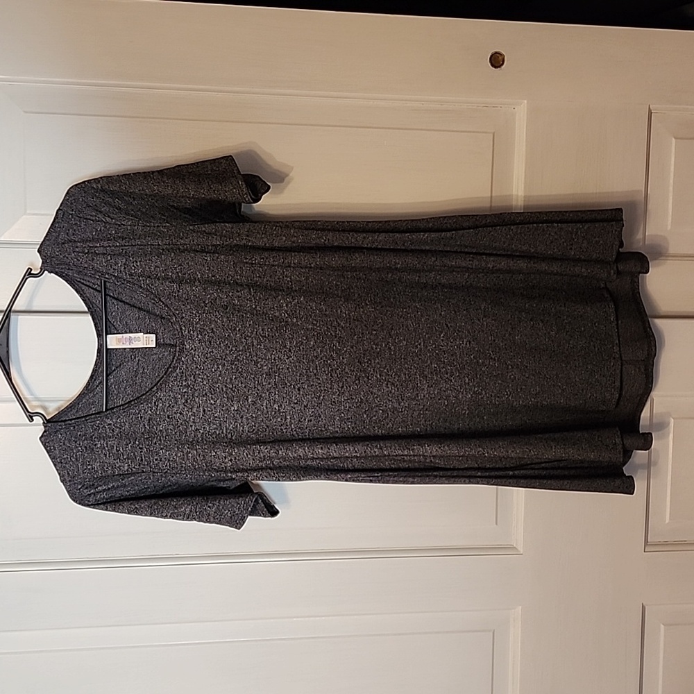 LuLaRoe jersey oversized T-shirt/dress, gray, size S